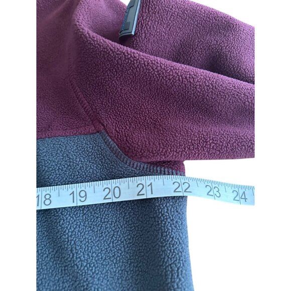 Hawke & Co. Mens Burgundy & Charcoal Quarter Snap Colorblock Pullover Fleece M - Picture 8 of 15